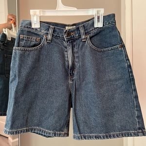 LL Bean 90s style high waisted shorts